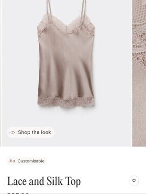 intimissimi Black Lace-Trim Satin Cami